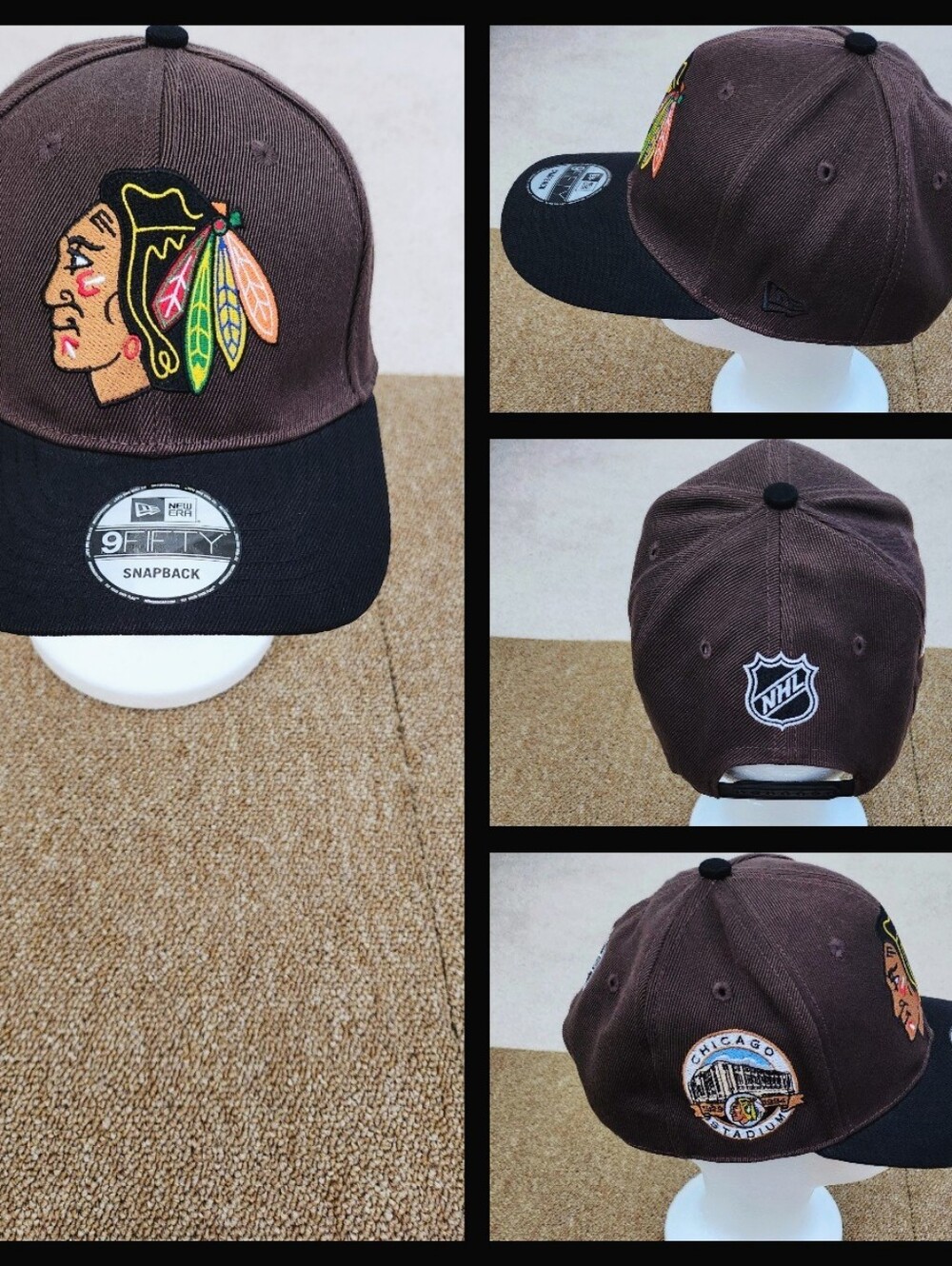 CHICAGO BLACKHAWKS NHL HOCKEY SNAPBACK HAT.